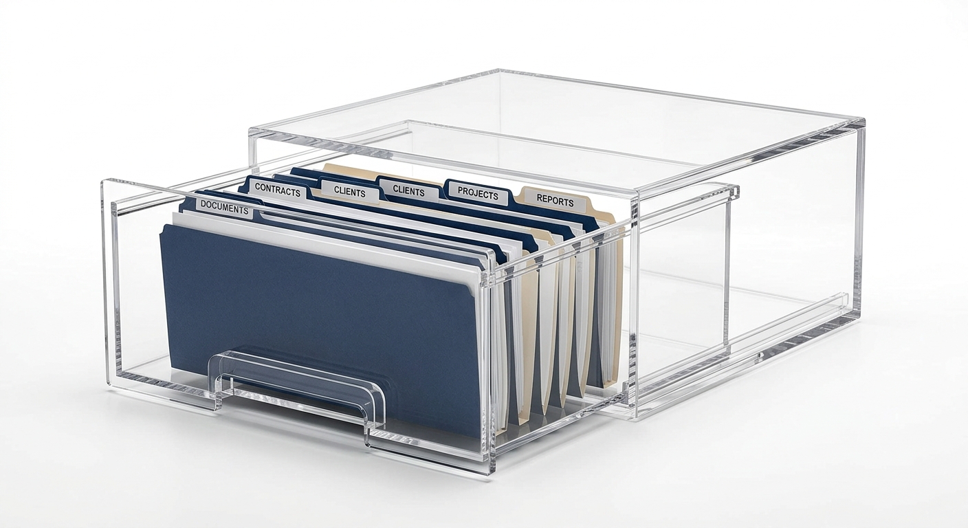 Drawer-style Acrylic File Box
